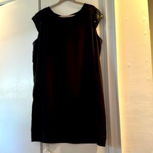 Classi black dress with sequin sleeves. Sz XXL